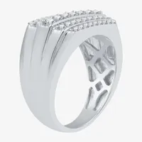 H-I / I1) Mens CT. T.W. Lab Grown White Diamond 10K Gold Fashion Ring