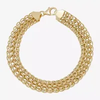 14K Gold Hollow Link Chain Bracelet