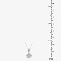 Diamond Blossom Womens 1/3 CT. T.W. Natural White Diamond Sterling Silver Pendant Necklace