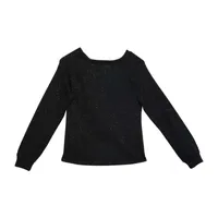 Beautees Little & Big Girls Round Neck Long Sleeve T-Shirt