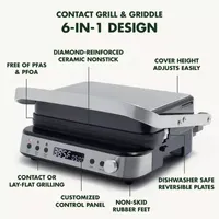 Greenpan Contact Grill Giddle Stainless Steel