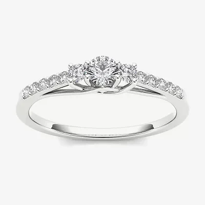 1/ CT.T.W. Natural Diamond 10K Gold 3-Stone Engagement Ring