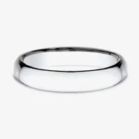 Womens 14K White Gold 4MM Light Comfort-Fit Wedding Band