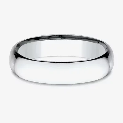 Mens 14K White Gold 5MM Light Comfort-Fit Wedding Band