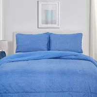 Chaps Chambray Solid Midweight Comforter Set