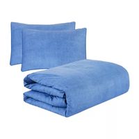 Chaps Chambray Solid Midweight Comforter Set