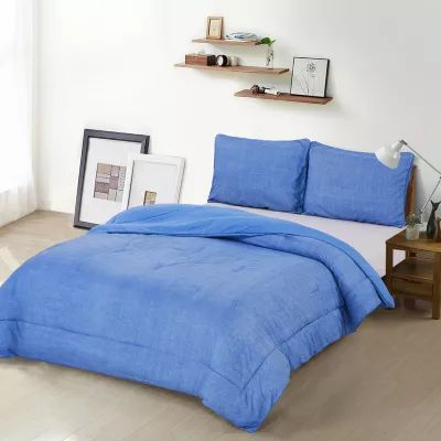 Chaps Chambray Solid Midweight Comforter Set