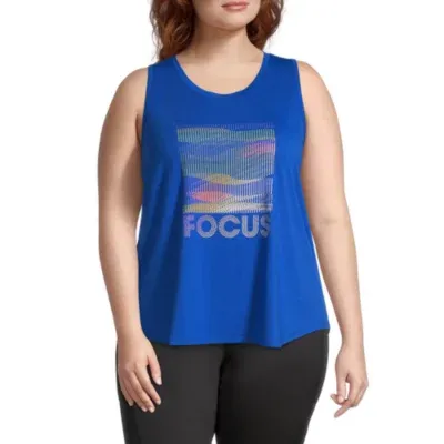 Xersion Womens Scoop Neck Sleeveless Tank Top Plus