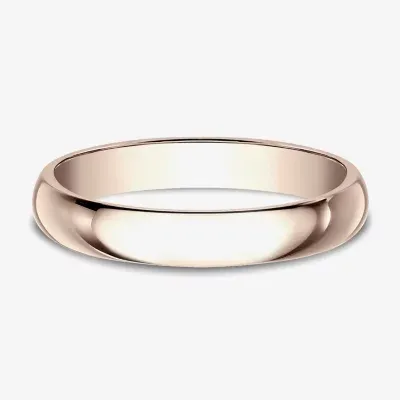 Womens 3mm 14K Rose Gold Wedding Band