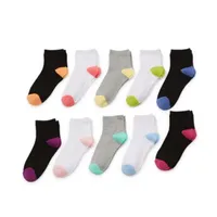 Thereabouts Girls 10 Pair Quarter Ankle Socks