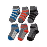 Okie Dokie Toddler Boys 6 Pair Quarter Ankle Socks