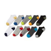 Thereabouts Little & Big Boys 10 Pair Low Cut Socks