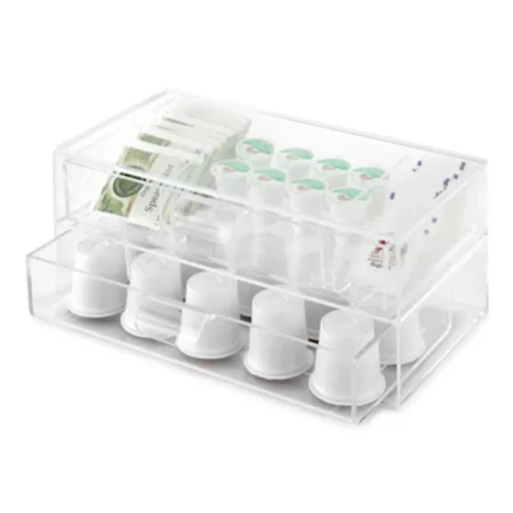 Home Expressions Large Arcylic Storage Bin with Lid, Color: White - JCPenney