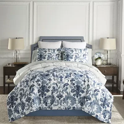 Broadhaven Jensen 8-pc. Floral Reversible Complete Bedding Set with Sheets