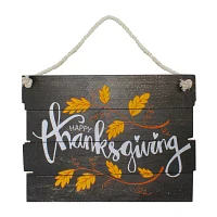 Northlight 15in Wooden Happy Thanksgiving Hanging Wall Sign