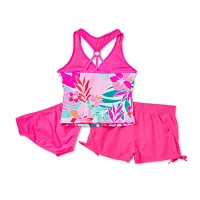 ZeroXposur Big Girls Floral Tankini Set