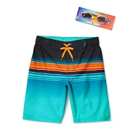 ZeroXposur Big Boys Above The Knee Striped Board Shorts