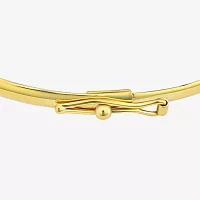 14K Gold Round Bangle Bracelet