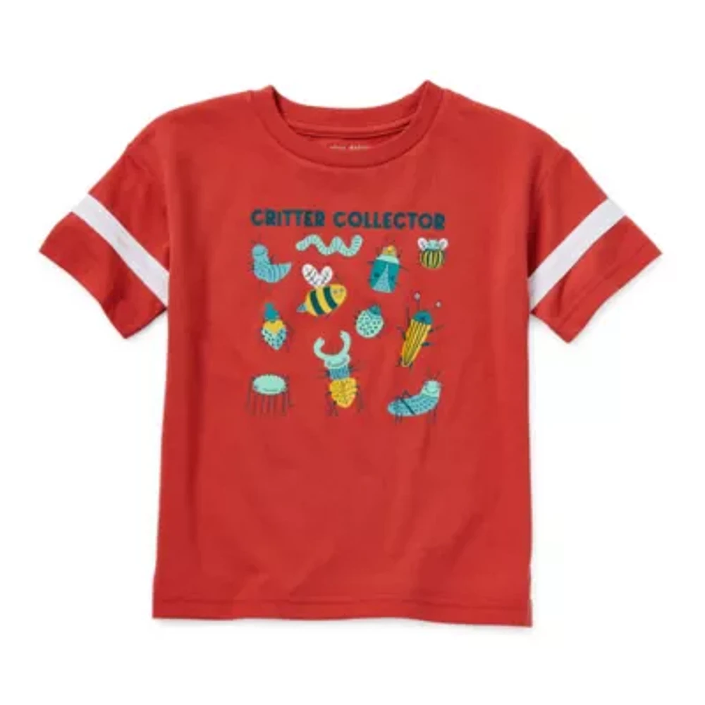 Okie Dokie Toddler & Little Boys Crew Neck Short Sleeve Graphic T-Shirt