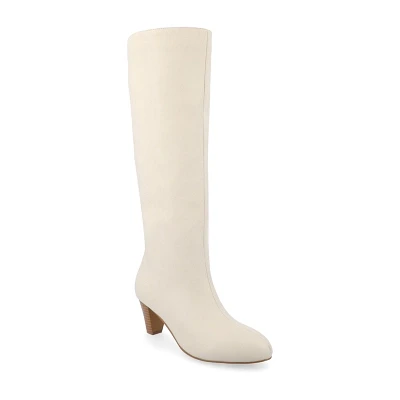Journee Collection Womens Jovey Stacked Heel Dress Boots