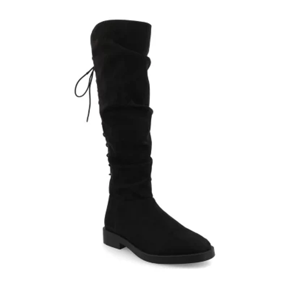 Journee Collection Womens Mirinda Stacked Heel Dress Boots