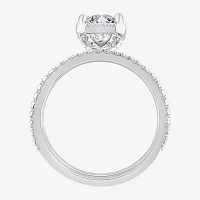 Signature By Modern Bride (G / Si1-Si2) Womens 2 CT. T.W. Lab Grown White Diamond 14K White Gold Side Stone Bridal Set