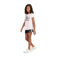 adidas Big Girls Scoop Neck Short Sleeve Graphic T-Shirt