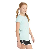 adidas Big Girls Round Neck Short Sleeve Graphic T-Shirt