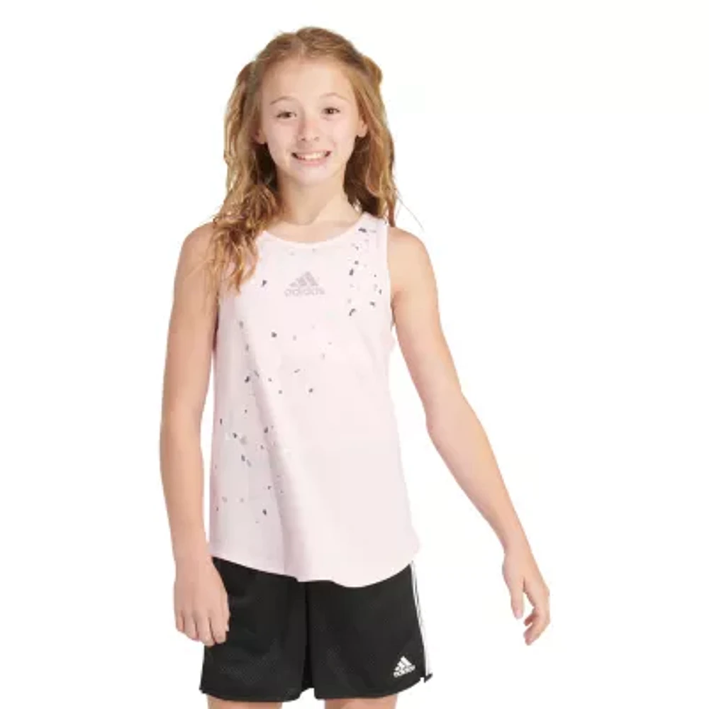 adidas Big Girls Crew Neck Tank Top