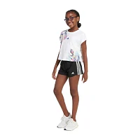 adidas Big Girls Crew Neck Short Sleeve Graphic T-Shirt