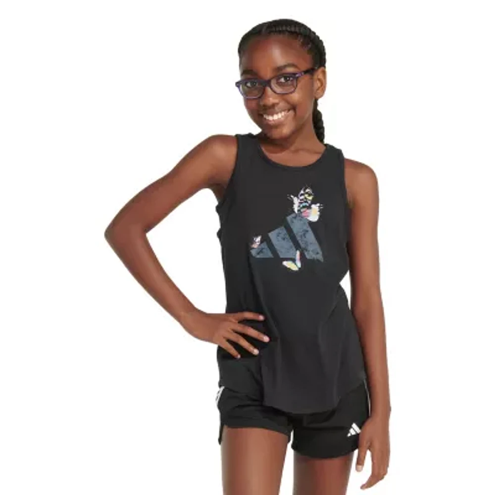 adidas Big Girls Crew Neck Tank Top