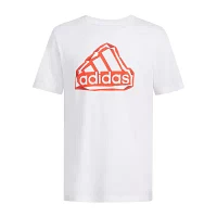 adidas Big Boys Crew Neck Short Sleeve Graphic T-Shirt