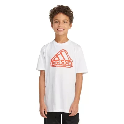 adidas Big Boys Crew Neck Short Sleeve Graphic T-Shirt