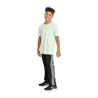 adidas Big Boys Embroidered Crew Neck Short Sleeve Graphic T-Shirt