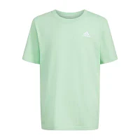 adidas Big Boys Embroidered Crew Neck Short Sleeve Graphic T-Shirt
