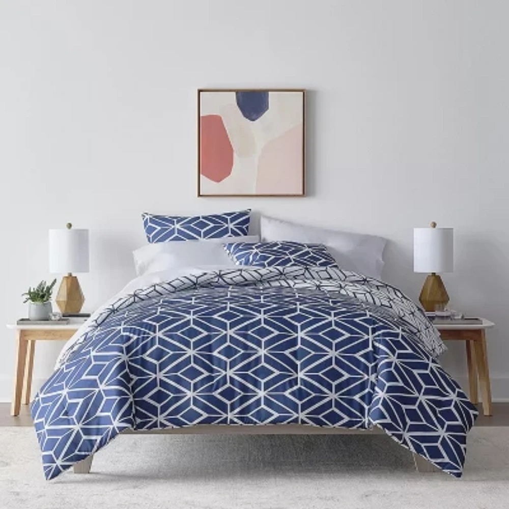 Home Expressions Ayden Geometric Reversible Complete Bedding Set with Sheets