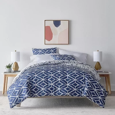 Home Expressions Ayden Geometric Reversible Complete Bedding Set with Sheets