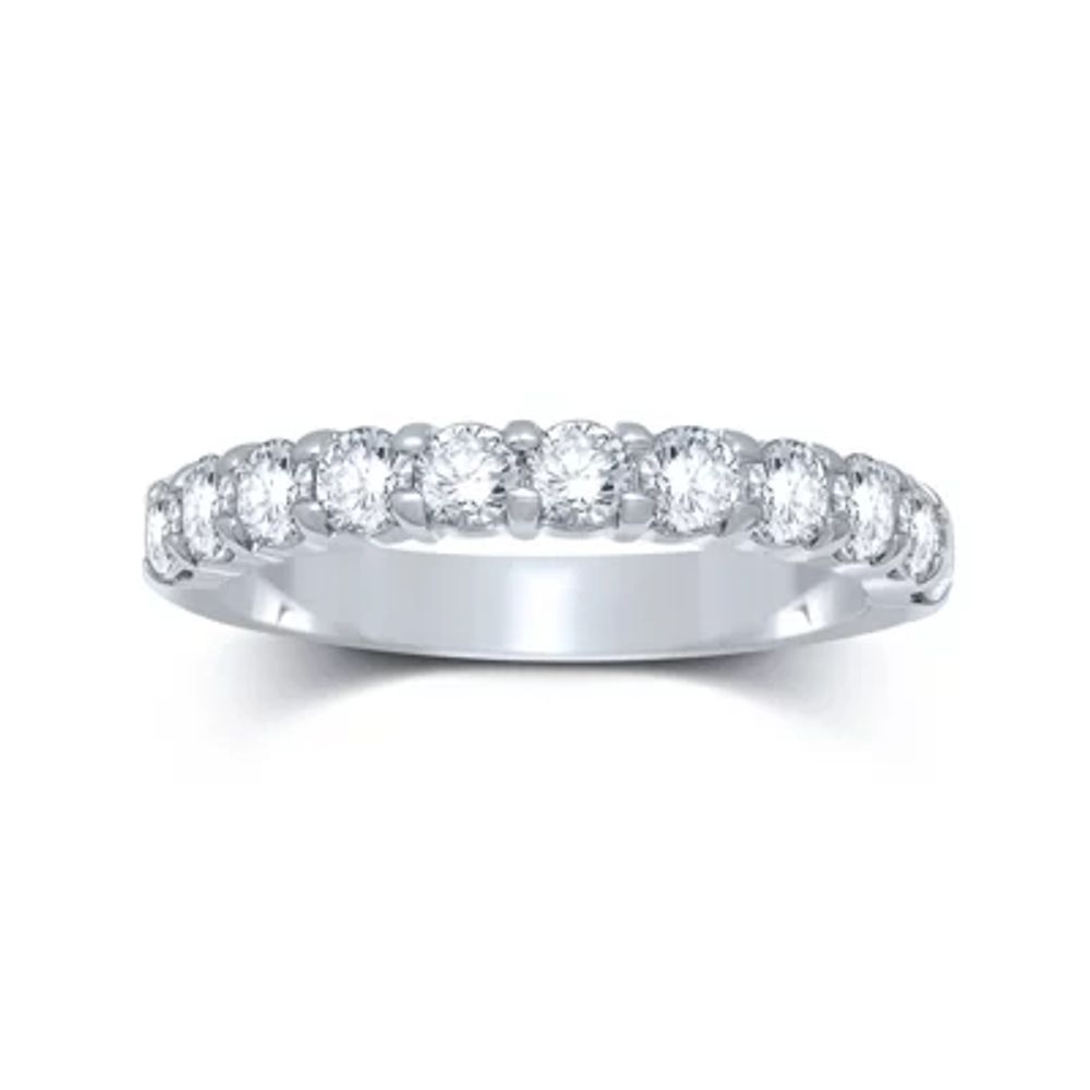 1 CT.T.W. Natural Diamond 14K White Gold Band