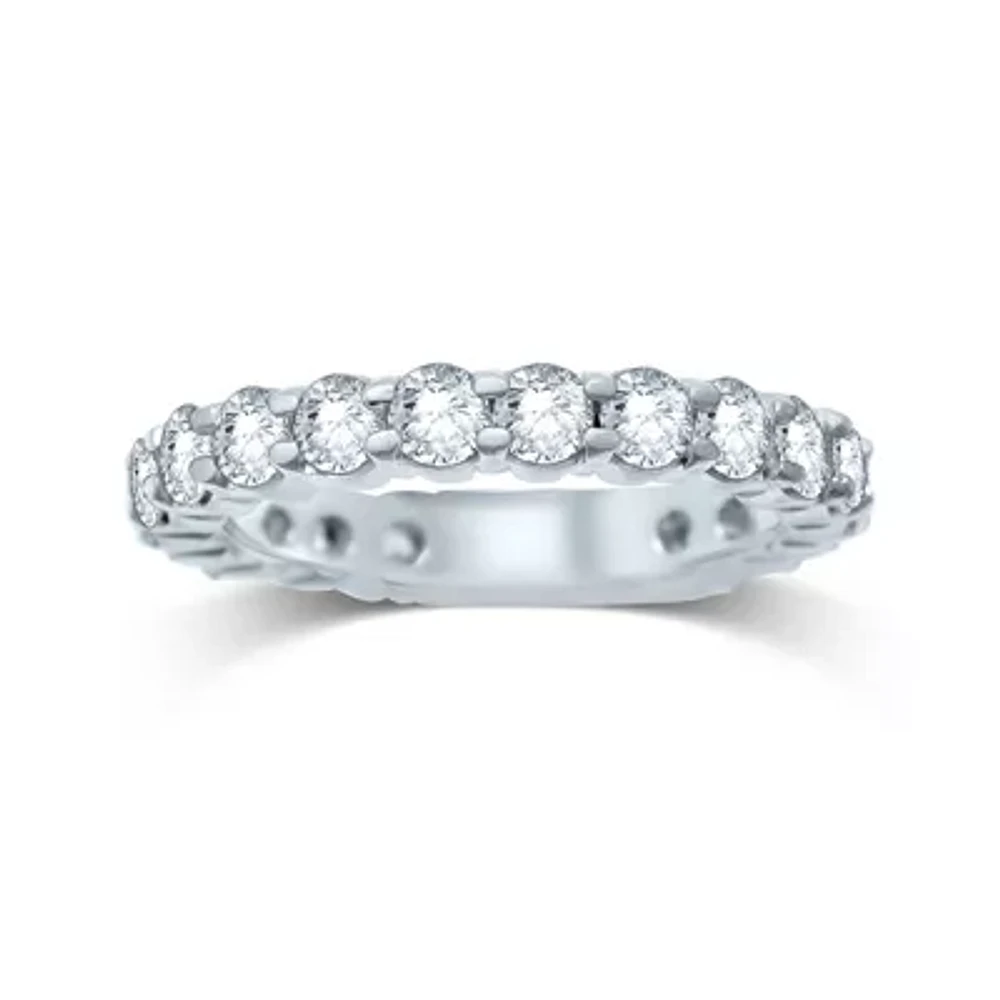 2 CT.T.W. Natural Diamond 14K White Gold Eternity Band