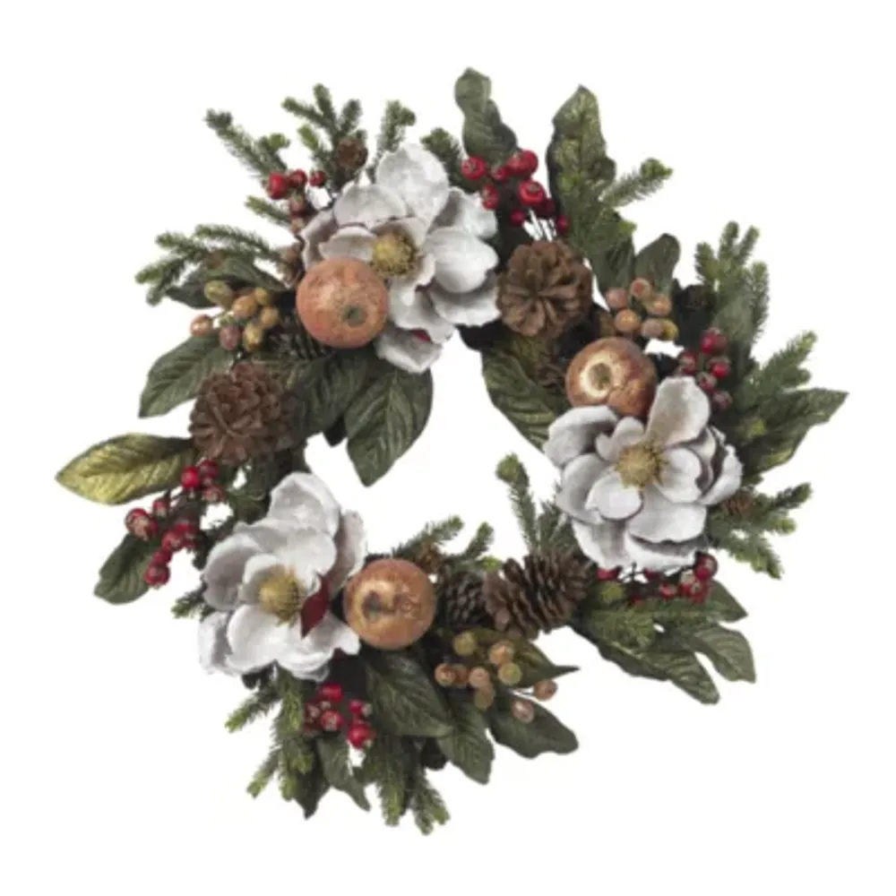 Nearly Natural 24in Indoor Christmas Wreath