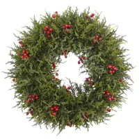 Nearly Natural 20in Indoor Christmas Wreath