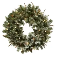 Nearly Natural 30in Lighted Indoor Christmas Wreath