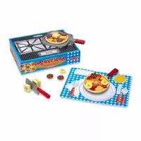 Melissa & Doug Wooden Flip & Serve Pancake Set Play Kitchen