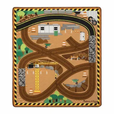 Melissa & Doug Round The Site Construction Truck Rug