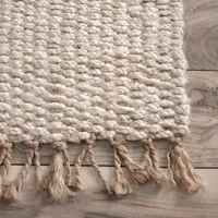 nuLoom Handmade Benavides Tassel Rectangular Rug