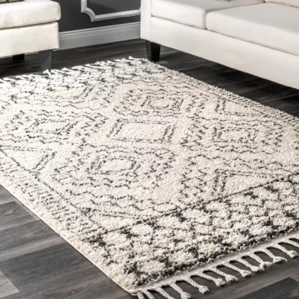 nuLoom Vasiliki Moroccan Tribal Tassel Area Rug