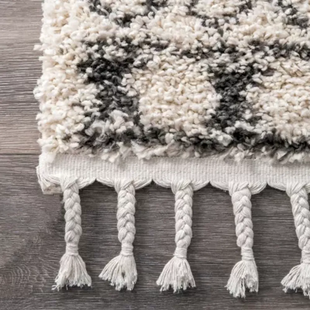nuLoom Vasiliki Moroccan Tribal Tassel Area Rug