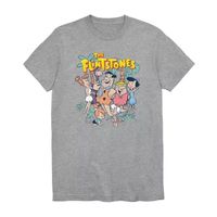 The Flinstones Mens Crew Neck Short Sleeve Regular Fit Graphic T-Shirt