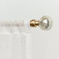 Exclusive Home Curtains Silver Aged Sphere 1 Adjustable Curtain Rod
