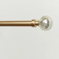 Exclusive Home Curtains Silver Aged Sphere 1 Adjustable Curtain Rod